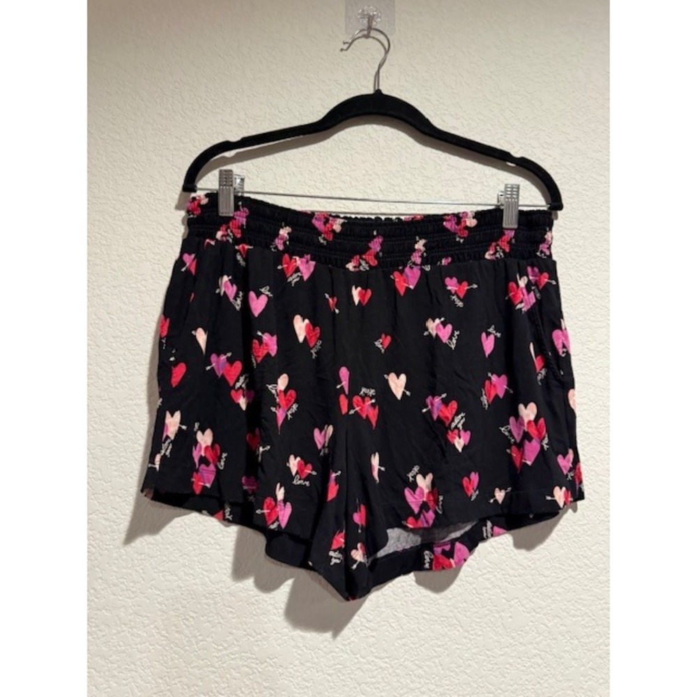 Soma Intimates Cool nights Pink Lace Trim Camisole and Heart Pajama Shorts Large - Picture 9 of 10